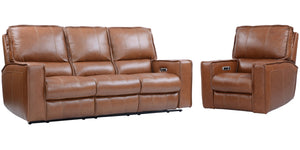 Parker House Rockford - Verona Saddle Power Reclining Sofa And Recliner Saddle Top Grain Leather With Match (X) Mroc-31ph-vsa