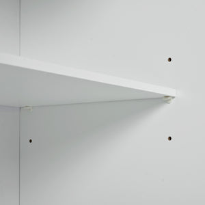 English Elm K&K Fluted Kitchen Island Cart with Tilt-Out Trash, Charging Station, Hidden Wheels & Ample Storage White N707P221571W