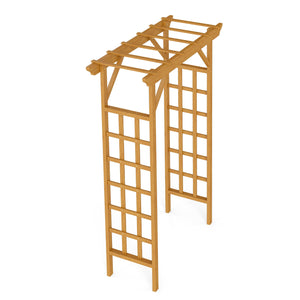 English Elm Wooden Garden Arch Solid Freestanding Trellis for Climbing Plants and Ceremonies W2640P356954