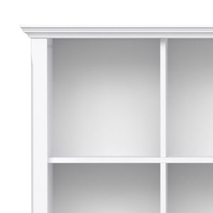 English Elm Acadian 12-Cube Storage Unit - Handcrafted Pine Organizer With Elegant White Finish For Home Décor B136P238606