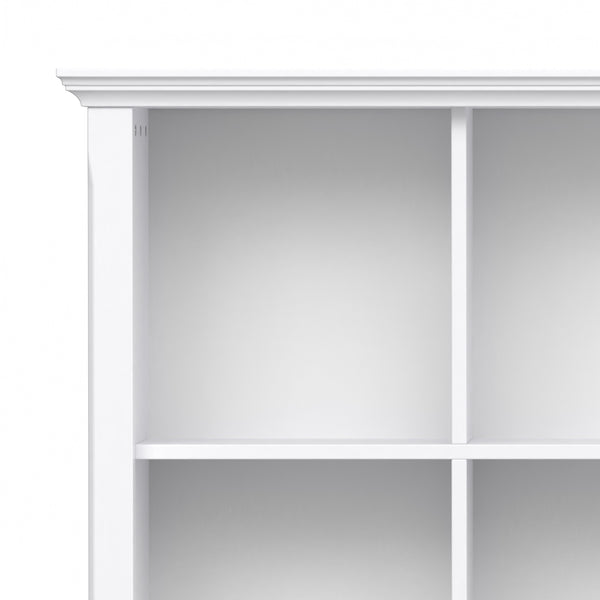 English Elm Acadian 12-Cube Storage Unit - Handcrafted Pine Organizer With Elegant White Finish For Home Décor B136P238606