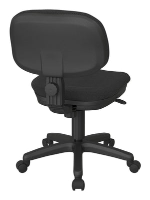 OSP Home Furnishings Basic Task Chair with Pneumatic Height Adjustment and Lumbar Support for Home Office Shale SC117-295