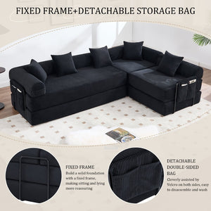 English Elm United We Win Convertible Folding Sofa Bed - Plush Corduroy, Memory Foam Comfort For Any Room! W1568S00248-GIGA