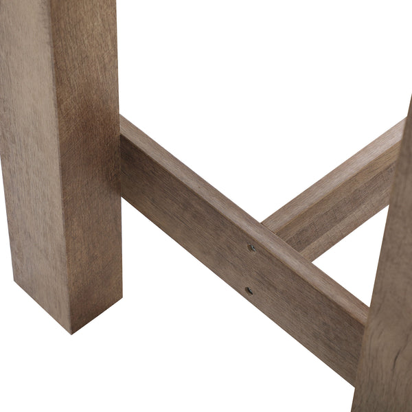 English Elm Dining Brown Multifunctional Dining Table 55.1"x25.4" Sturdy PB & MDF Board Desk for Living Room Durable Design W2181P357571