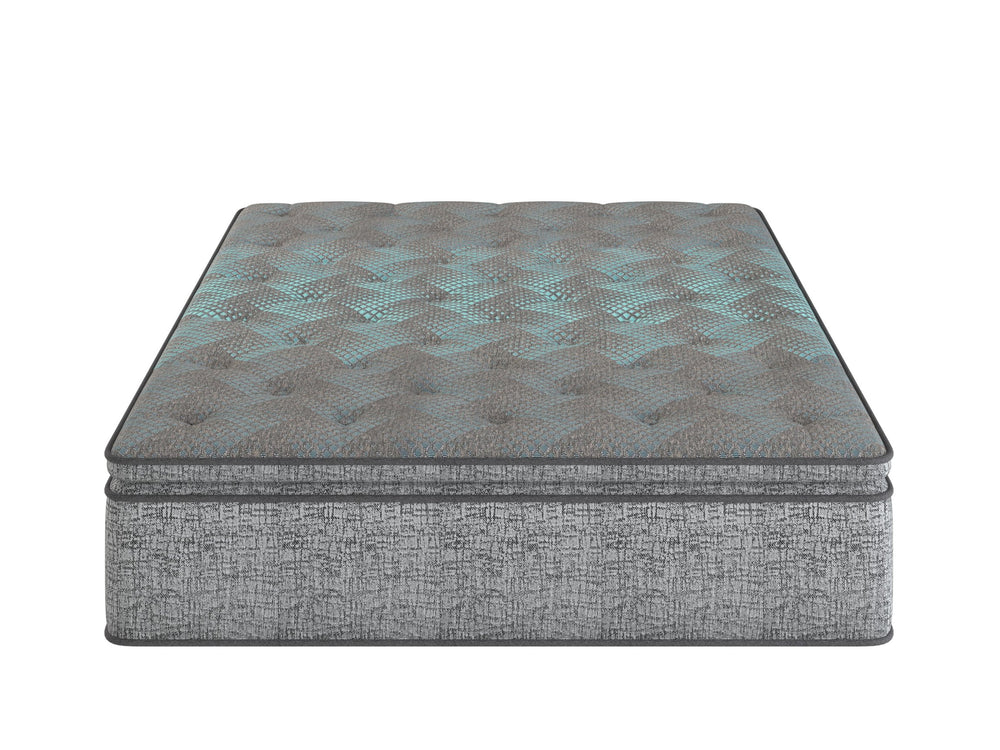 English Elm Restonic Comfort Care King Hybrid Mattress Plush Euro Top Pocketed Coil Support B123P299663