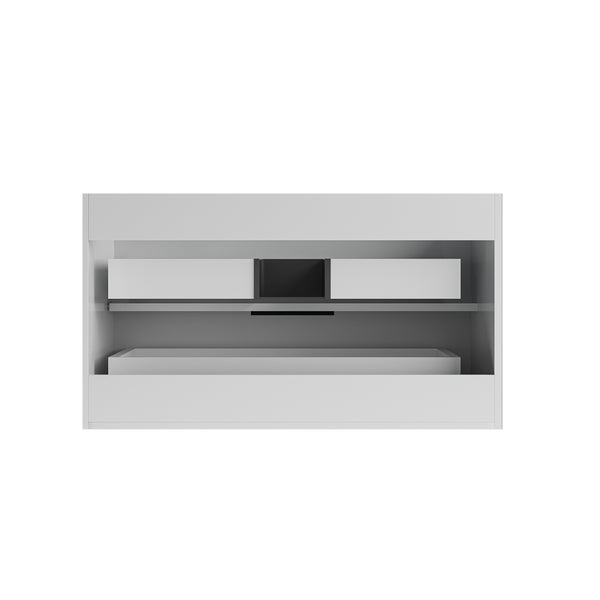 English Elm 090 Floating Bathroom Vanity Cabinet Matte Wall Mounted Soft Close Drawers Modern White W3520P345981