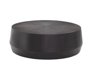 Sunpan Creed Coffee Table - Hand-Etched Iron Design with Drum Base, Perfect for Modern Living Spaces Large - 48W x 48D x 15H