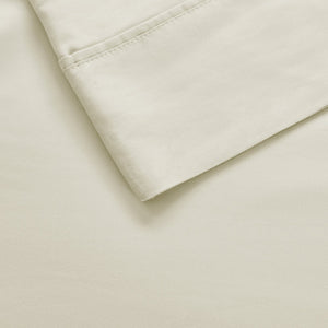 English Elm 4-piece Full Cotton Blend Sateen Sheet Set with Heiq Temperature Regulating Treatment Ivory B035P437432