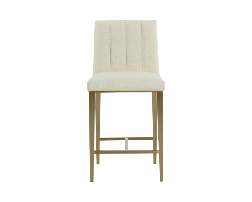 Sunpan WILBUR Counter Stool - Stylish Geralt Linen Upholstery with Durable Steel Legs for Everyday Comfort 112277
