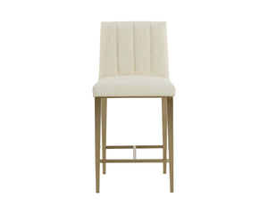 Sunpan WILBUR Counter Stool - Stylish Geralt Linen Upholstery with Durable Steel Legs for Everyday Comfort 112277