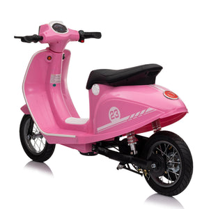 English Elm 24v Kids Electric Dirt Bike with Pneumatic Tires Suspension and Bluetooth for Ages 8-14 W1578P297858