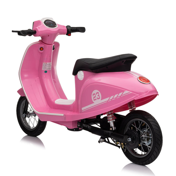 English Elm 24v Kids Electric Dirt Bike with Pneumatic Tires Suspension and Bluetooth for Ages 8-14 W1578P297858