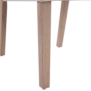 English Elm Upholstered Armless Dining Chairs Rubberwood Frame Minimalist Set of 2 for Compact Spaces Beige,Natural N768P391163N