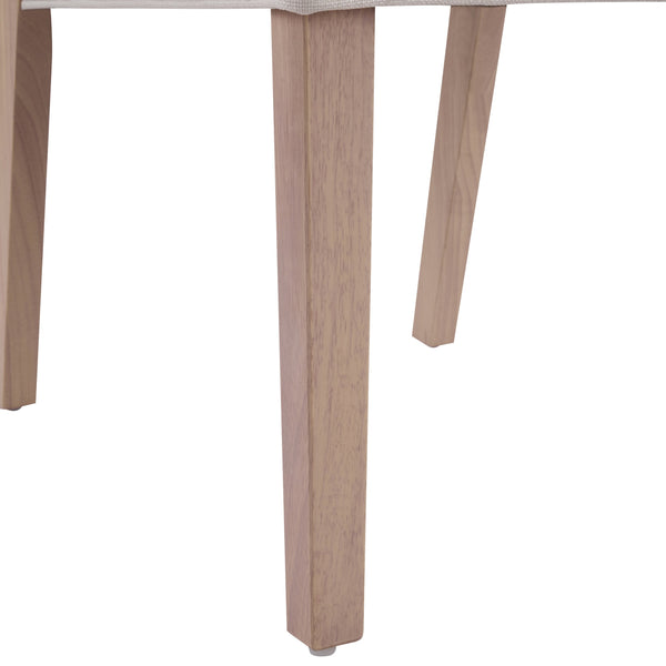 English Elm Upholstered Armless Dining Chairs Rubberwood Frame Minimalist Set of 2 for Compact Spaces Beige,Natural N768P391163N