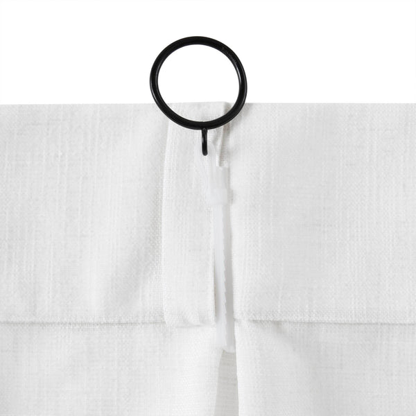 English Elm 2-piece Pinch Pleat Poly Linen Curtain Panels Tailored Formal Drape for Any Room White B035P482980