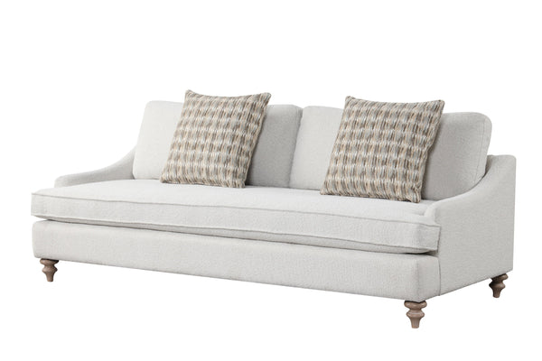 English Elm Sofa Beige Upholstered Loveseat Set with One-Piece Cushions, High-Density Foam, Reversible Comfort B2699S00071