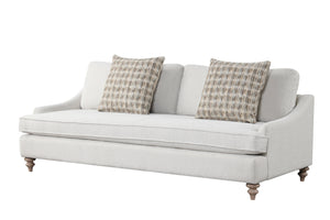 English Elm Sofa Off-White Upholstered Single with Reversible Dacron-Wrapped Cushions & 2 Plush Pillows, Cozy B2699P225134