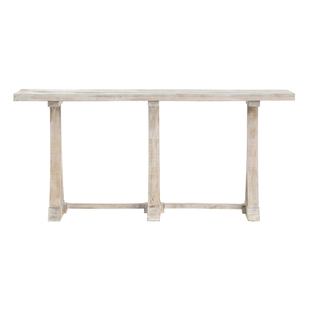 Crestview Collection Coastal Console Table – Rustic Mango Wood With Cathedral Supports For Timeless Living Room Style White Solid Wood Cvfnr4615