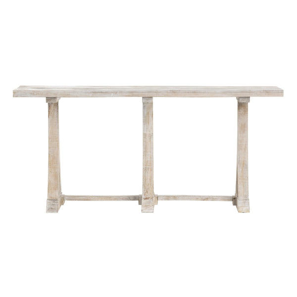 Crestview Collection Coastal Console Table – Rustic Mango Wood With Cathedral Supports For Timeless Living Room Style White Solid Wood Cvfnr4615