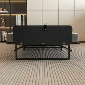 English Elm Metal Folding Bed Frame with 4" High-Density Foam Mattress, 300 lb Capacity, Compact 14" Foldable Rollaway with Wheels for Guests W1960P381470