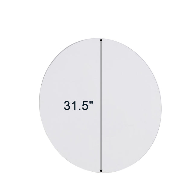 English Elm 80cm Round Float Glass Wall Mirror Polished Edge Vanity Bathroom Hallway Decor W3151P265970