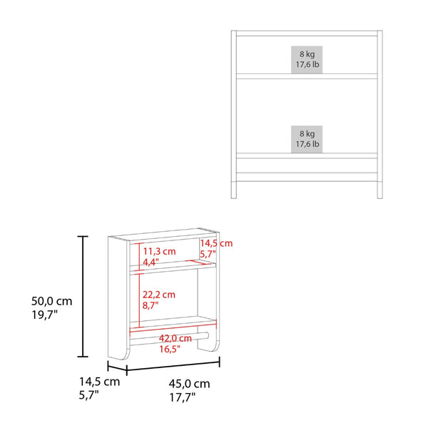 English Elm White Medicine Cabinet With Integrated Towel Bar & Mirror – Space-Saving Storage For Small Baths B062P252180-GIGA