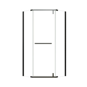 English Elm Corner Frameless Neo-angle Pivot Shower Enclosure with Tempered Glass and Sleek Hardware W637P348794