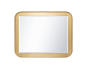 Sunpan Topanga Wall Mirror - Luxurious Gold Foil Wood Frame with Beveled Edge, Perfect for Home Decor!