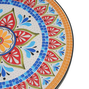 English Elm Christopher Knight Home® - Wesley Ceramic Tile & Iron Plant Stand Set - Weatherproof Tall/Med/Small Display for Patio Décor N775P215525B