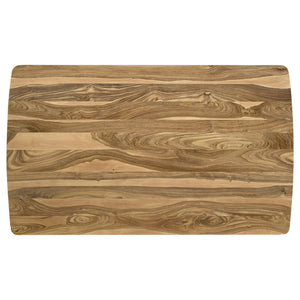 English Elm Memmel Natural Sheesham Counter Height Table with Tapered Legs Mid-Century Style 36"x60" Durable Wood Finish B062P351430