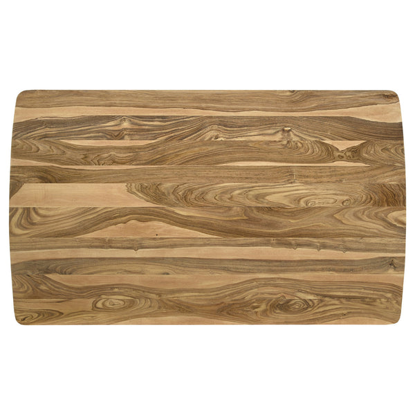 English Elm Memmel Natural Sheesham Counter Height Table with Tapered Legs Mid-Century Style 36"x60" Durable Wood Finish B062P351430