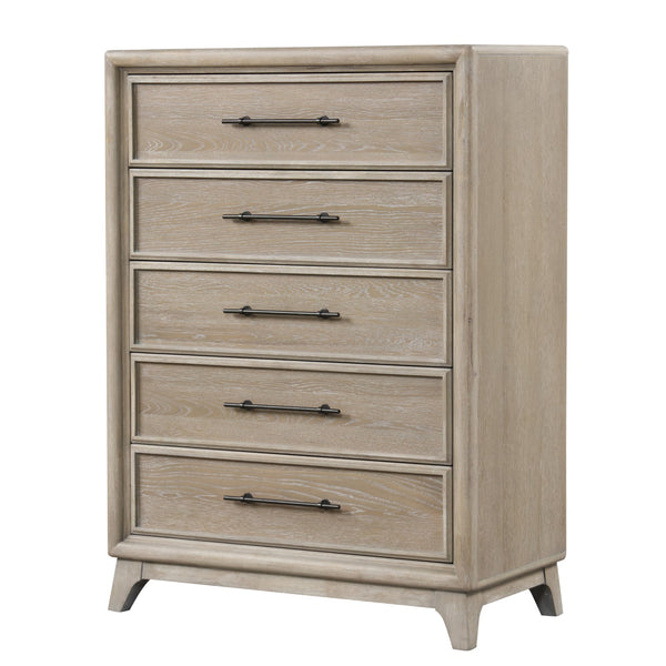English Elm Transitional Oak Chest with Cedar Lined Drawers Dovetail Craftsmanship Bedroom Storage B2741P370413