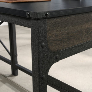 English Elm Desk Return 42" - Stylish Brown Finish, Durable Design With Smart Cable Management For Your Workspace B356P367740