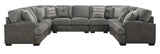 Wallace & Bay Modern Gray 6-Piece Sectional Sofa Set, Easy Assembly, Stylish & Durable