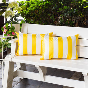 English Elm Horizon Stripe Pillow 14" X 20" – Stylish Indoor/Outdoor Accent, Weather-Resistant & Easy Care! B357P367229