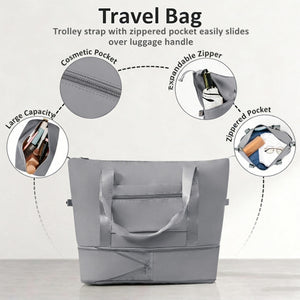 English Elm 4-piece Hardshell Luggage Set Abs Carry-on Checked Suitcase Tsa Lock Duffel Toiletry Grey N726P439328Z