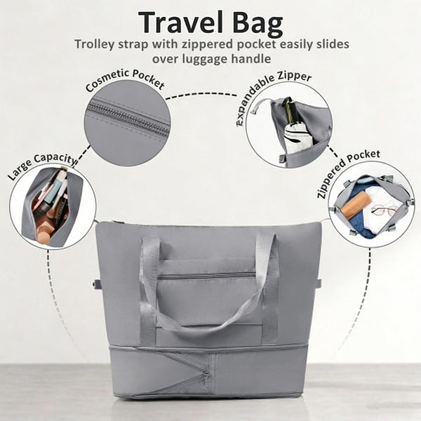 English Elm 4-piece Hardshell Luggage Set Abs Carry-on Checked Suitcase Tsa Lock Duffel Toiletry Grey N726P439328Z