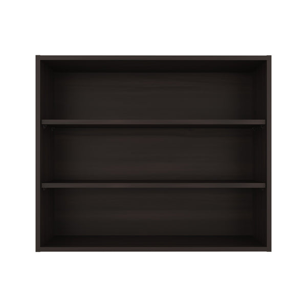 English Elm Ida Staggered Open Wall Shelving Unit with Rich Walnut Finish for Modern Interiors Dark Walnut B097P474315