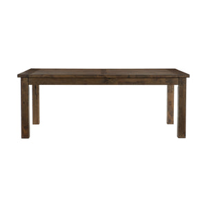 English Elm Classic Five Piece Solid Rubberwood Dining Set Burnished Brown Finish Seats Six B011S01530