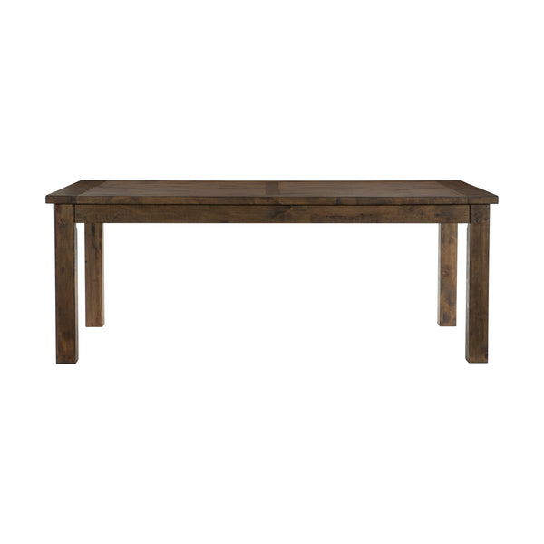 English Elm Classic Solid Rubberwood 6 Piece Dining Set with Burnished Brown Farmhouse Appeal B011S01529