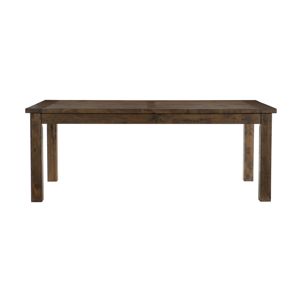 English Elm Classic Solid Rubberwood Dining Table Seats 6 with Burnished Grain for Warm Interiors B011P262312