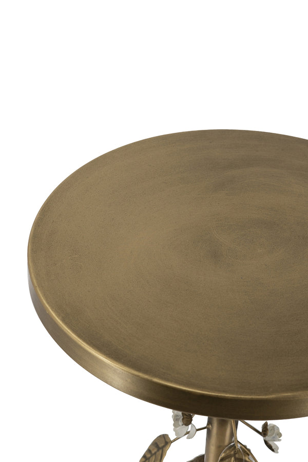 English Elm 11.8x11.8x18.1" Paulownia Wood Sculptural Side Table with Mosaic Hourglass Base W2078P461598