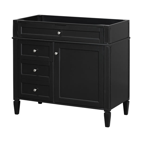 English Elm 36'' Modern Bathroom Vanity Cabinet With 2 Drawers, Tip-Out Storage & Solid Wood Frame Design N710P256582B