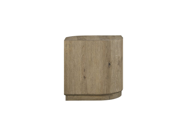 English Elm English Knotty Oak Veneer Accent Table with Rounded Edges for Living or Bedroom B2699P437958
