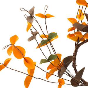 English Elm Set of 12 Mini Autumn Leaf Wreaths Faux Botanical Harvest Tabletop Accents W2078P246720