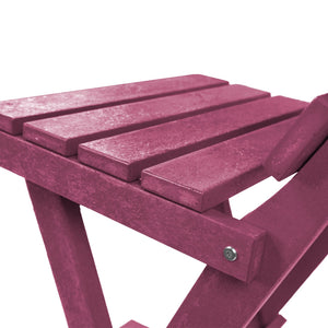 English Elm Harbor Point Recycled Hdpe Outdoor Folding Bar Stool Patio Deck All Season Seating Burgundy B2745P409650
