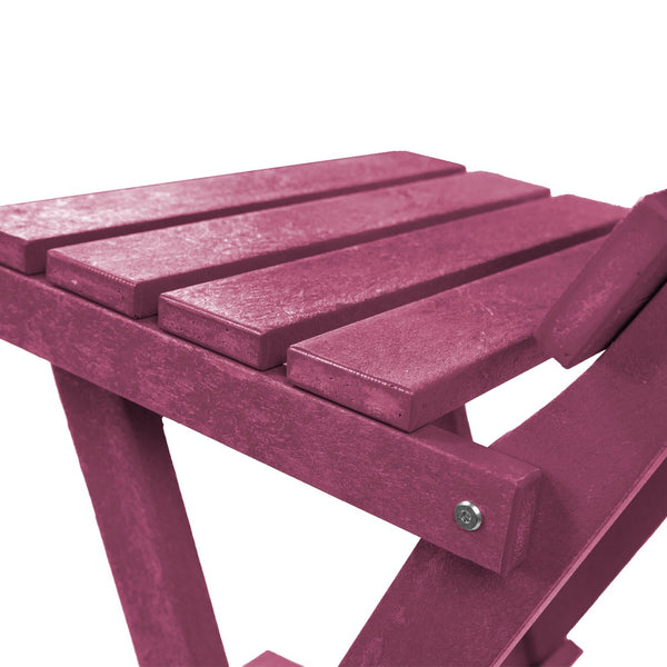 English Elm Harbor Point Recycled Hdpe Outdoor Folding Bar Stool Patio Deck All Season Seating Burgundy B2745P409650