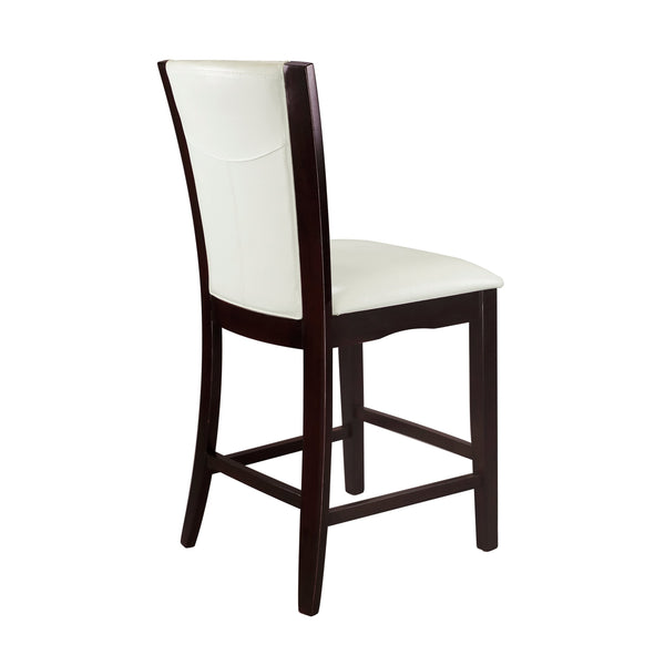 English Elm Modern Daisy Dining Side Chairs Set of 2 with Sleek Curves Faux Leather Upholstery Hardwood Frame Durable Comfort 19" Seat Height Espresso,White 43 L x 11 W x 20 H B011P255725