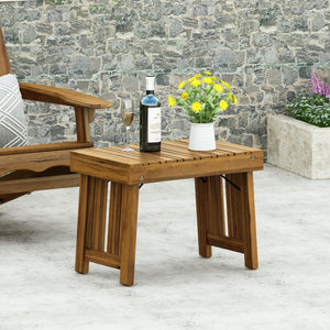 English Elm Christopher Knight Home® - KYOTO SIDE TABLE Foldable Slat-Top Wood Accent Table with Classic Leg Frame, Compact 21.5" W Teak 69317.00