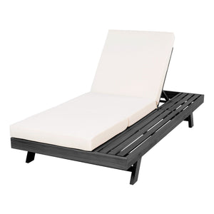 English Elm Lounge Chaise Outdoor Acacia Wood Slatted Frame with Water Resistant Cushion Resort Style N770P442B17C